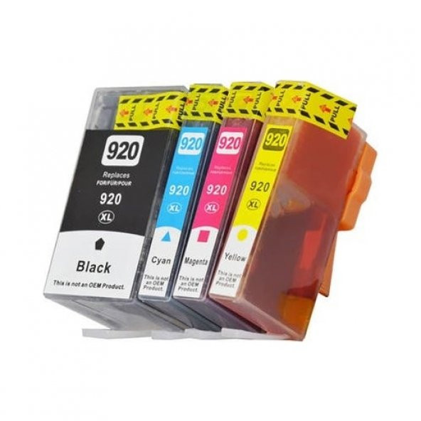 Xplus HP Officejet 6500A Kartuş Set 4 Renk Takım Muadil Yüksek Kapasite 920XL