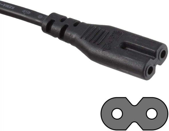 1.5 Metre C8 Teyp Işıldak Fişi Power Güç Kablosu Teyp Fişi 2X0.75 - 5