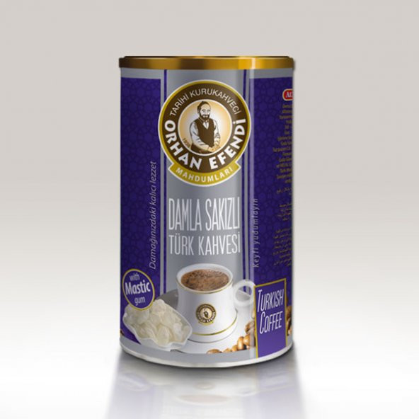 Orhan Efendi Damla Sakızlı Türk Kahvesi 250 Gr Teneke ürün görseli 1