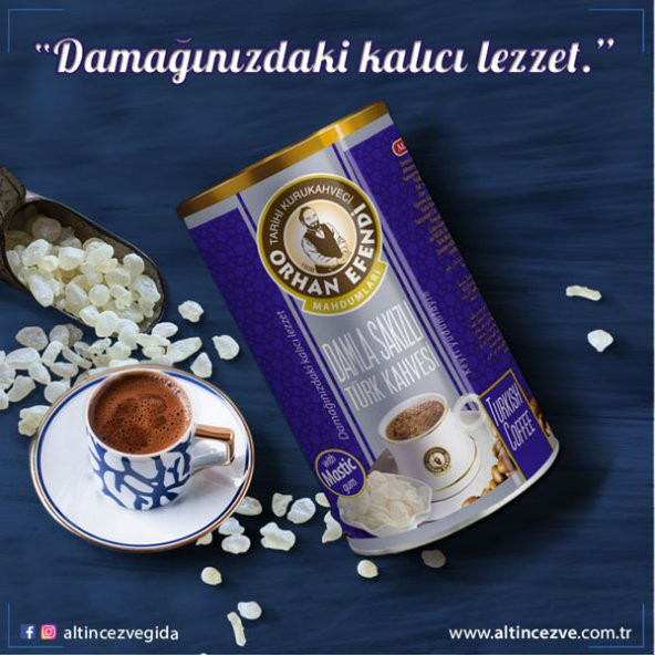 Orhan Efendi Damla Sakızlı Türk Kahvesi 500 Gr Teneke - 2