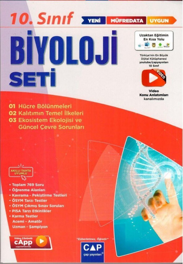 10.Sınıf Anadolu Lisesi Biyoloji Seti Çap Yayınları