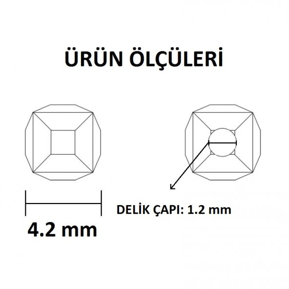 40 Adet Siyah Cam Küp Boncuk Cam Kristal Boncuk - 3
