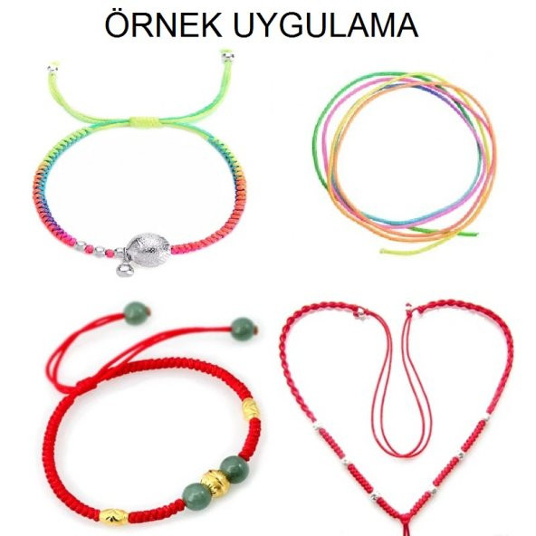 10 Metre Siyah Makrome İpi Bileklik İpi Takı İpi Boncuk İpi - 2