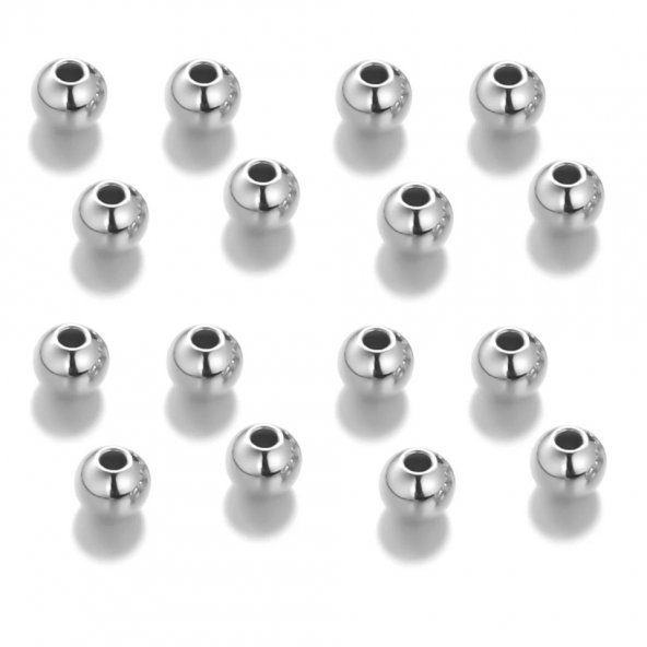 300 Adet 3 mm Nikel Renk Metal Top Boncuk Yuvarlak Boncuk Takı Boncuğu