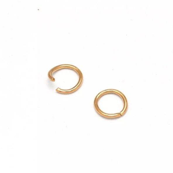 300 Adet 5 mm Altın Renk Açık Uçlu Halka Takı Yapım Halkası Takı Malzemesi - 5