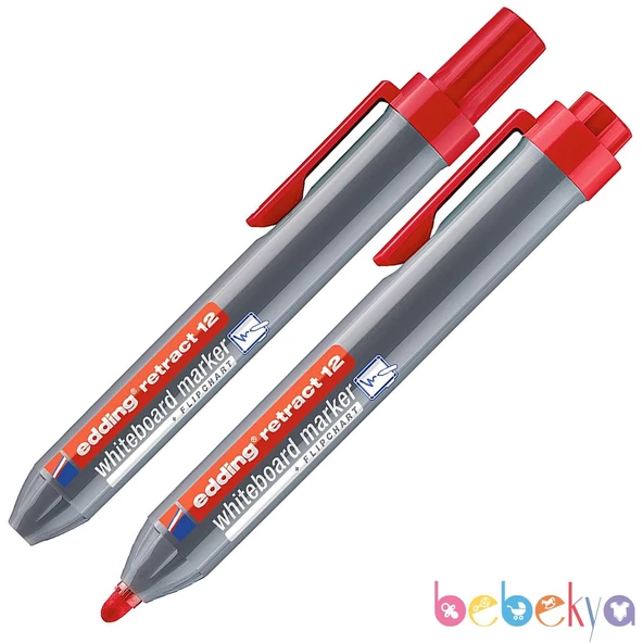 Edding BASMALI Silinebilir Beyaz Tahta Kalemi Edding 366 KIRMIZI Flipchart Kalemi Sunum Kalemi