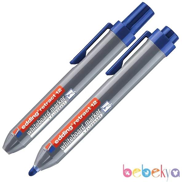 Edding BASMALI Silinebilir Beyaz Tahta Kalemi Edding 366 MAVİ Flipchart Kalemi Sunum Kalemi