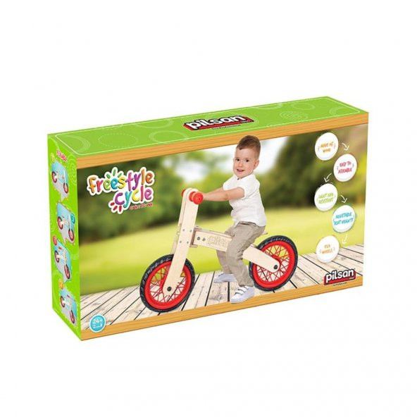 02 001 Pilsan Freestyle Cycle - Ahşap Bisiklet Pedalsız / +24 ay - 6