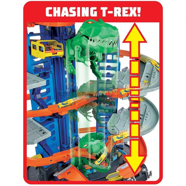 Orjinal Hot Wheels T-Rex Ultimate Garaj Yeni Hotwheels T Rex Dinazorlu Ultimate Garaj GJL14 - 5
