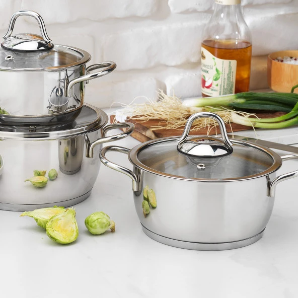 Schafer Eva Çelik Tencere Seti 6 Parça-Inox - 2