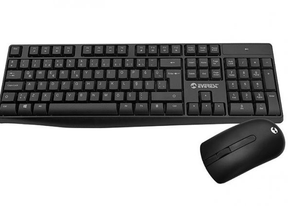 Everest Km-7500 Siyah Kablosuz Q Multimedia Klavye + Mouse Set