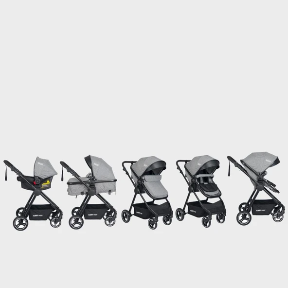 Tommybaby Handy Black New Travel (Seyahat) Sistem Bebek Arabası - 7