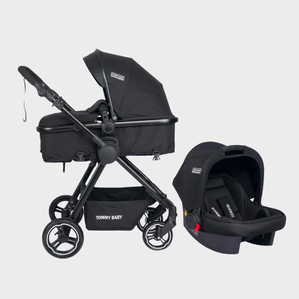 Tommybaby Handy Black New Travel (Seyahat) Sistem Bebek Arabası - 8