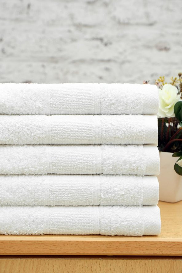 6lı 30x30 Beyaz Kalın Bordürlü Mutfak Havlusu - 2