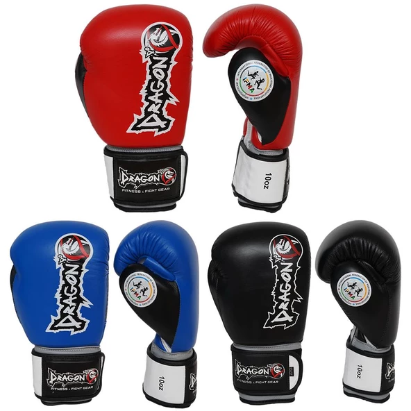 DragonDo 33099-L İFMA Onaylı Deri Muay Thai Boks Eldiveni