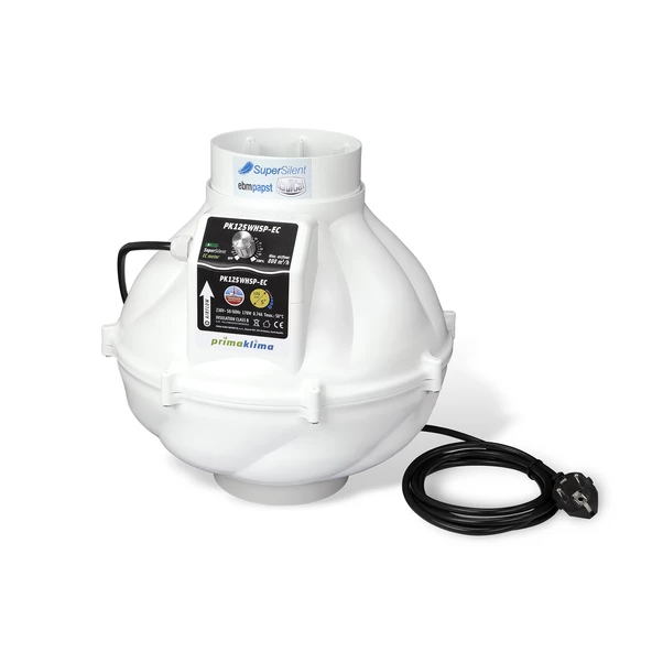 Prima Klima PK125-WHSPEC Sessiz Fan 800 m3/h 125 mm EC Motor - Hız Kontrol - 1