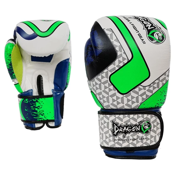 DragonDo 30278-L Cool Lime Hakiki Deri Boks, Kick Boks Eldiveni