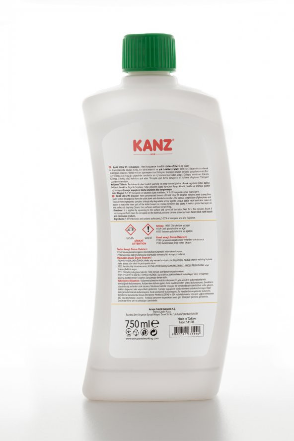 Kanz Ultra Wc Temizleyici 750 Ml&Çamaşır Leke Çıkarıcı 500 ml&Bulaşık Makinesi Parlatıcısı 300 ml 3lü Temizlik Seti - 2