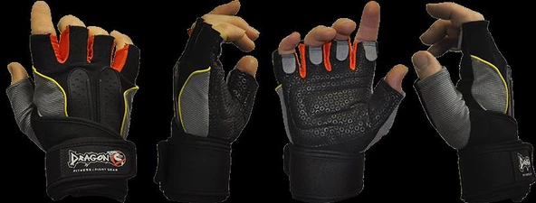 DragonDo W8063 Bilek Bandajlı Body & Ağırlık &  Fitness Eldiveni - 5