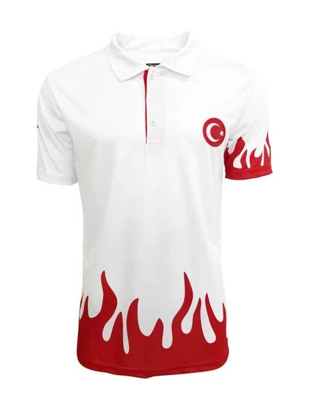 DragonDo Alev Desenli Polo Yaka Milli Takım Tişörtü