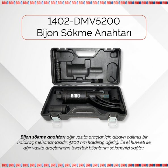 Brio Bijon Sökme Anahtarı 5200Nm Tır, Kamyon, Otobüs, Ağır Vasıta İçin - 3