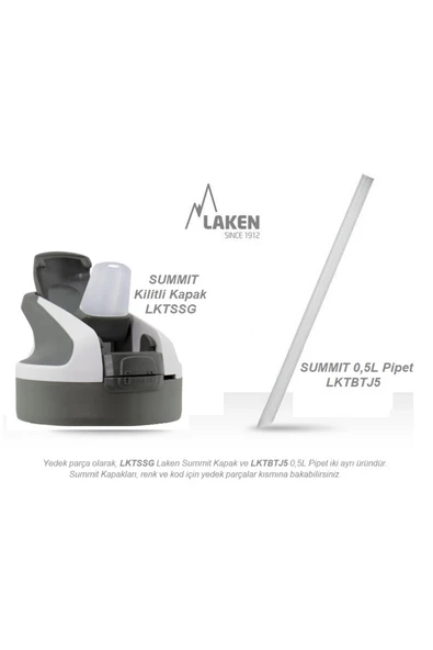 Laken Çelik 18/8 Summit Termos Şişe 0,50L - Kırmızı LKTS5R - 3