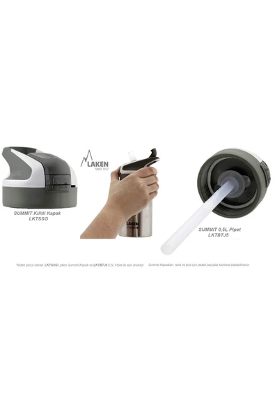 Laken Çelik 18/8 Summit Termos Şişe 0,50L - Kırmızı LKTS5R - 4