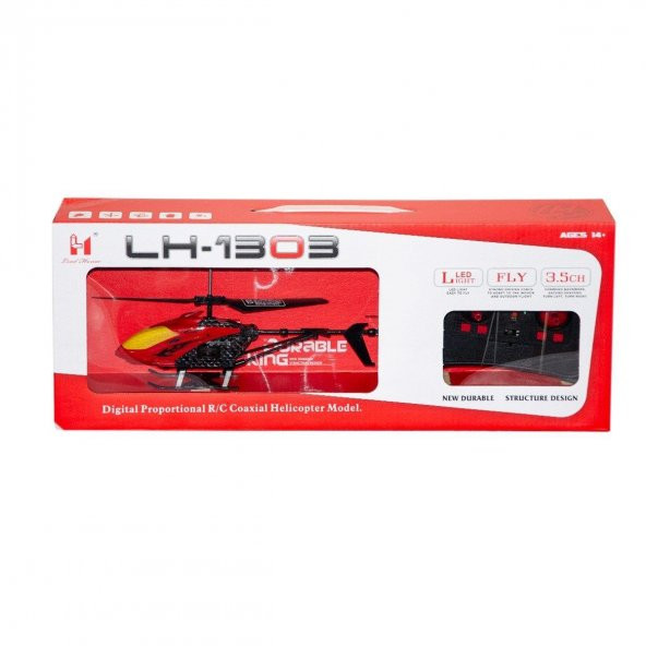 Can Oyuncak LH1303 Kumandalı Işıklı Helikopter 21 cm