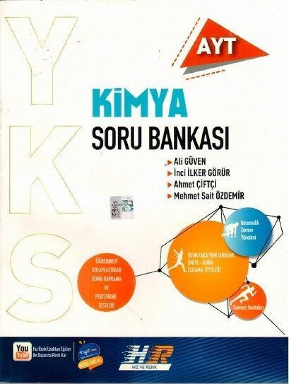 AYT Kimya Soru Bankası Hız ve Renk Yayınları
