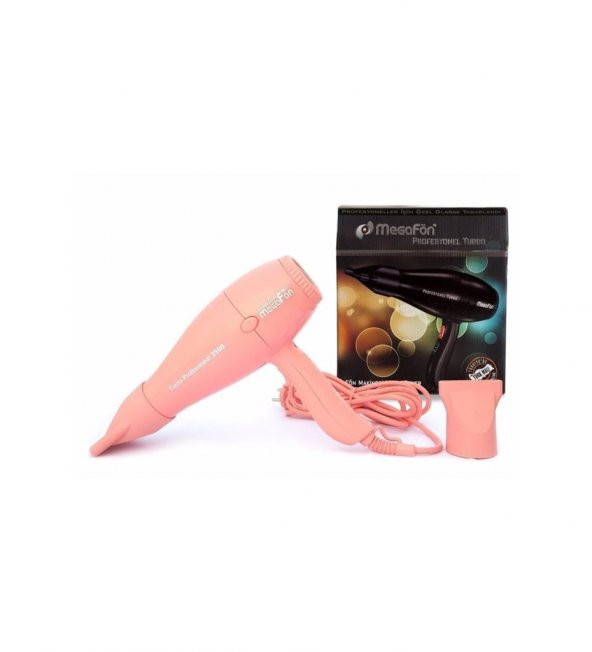 Johnson MegaFön Profesyonel Kuaför Saç Kurutma / Fön Makinesi 2400W PEMBE 3500P