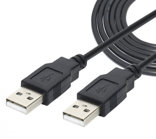 USB 2.0 Erkek - Erkek Siyah Kablo 1.5 Metre