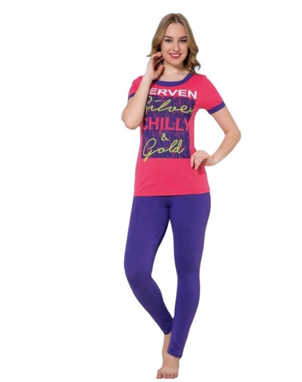 Polkan 15308 Bayan Kısa Kol Taytlı Takım