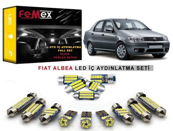 Fiat Albea LED İç Aydınlatma Ampul Seti FEMEX Parlak Beyaz