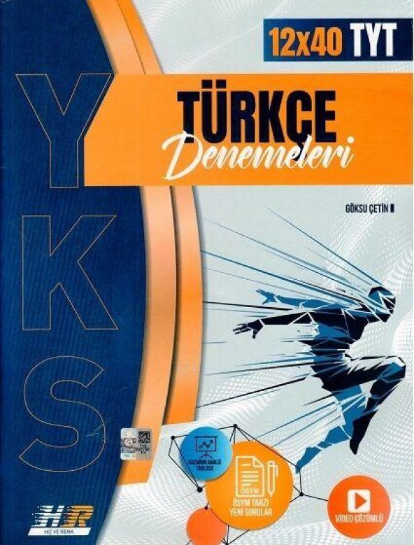 TYT Türkçe 12 x 40 Denemeleri Hız ve Renk Yayınları