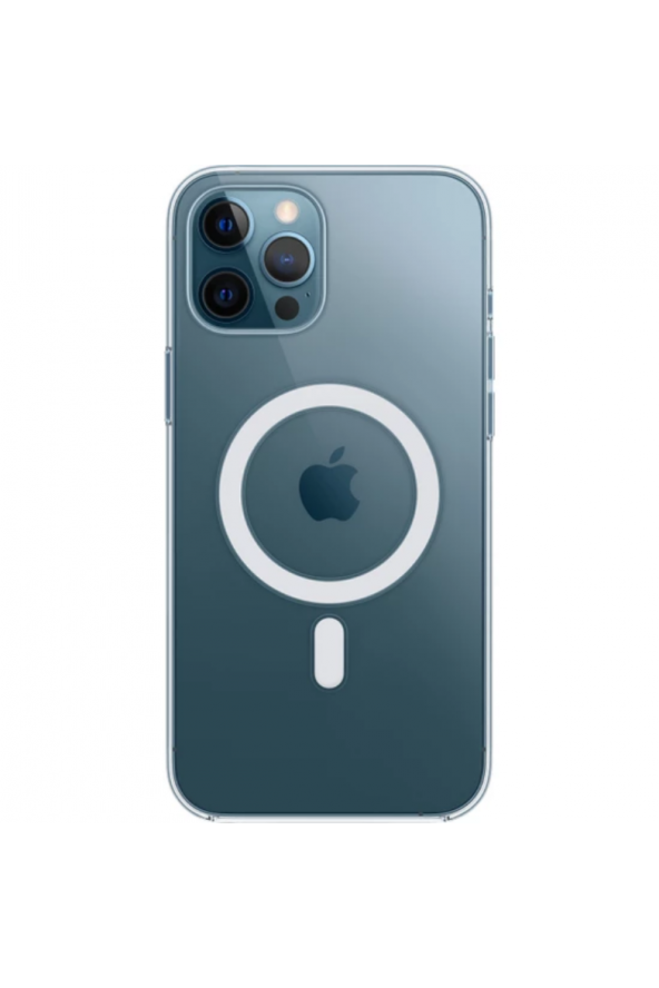 Apple iPhone 12 Pro Max Uyumlu Kılıf Magsafe Özellikli Şeffaf Kılıf