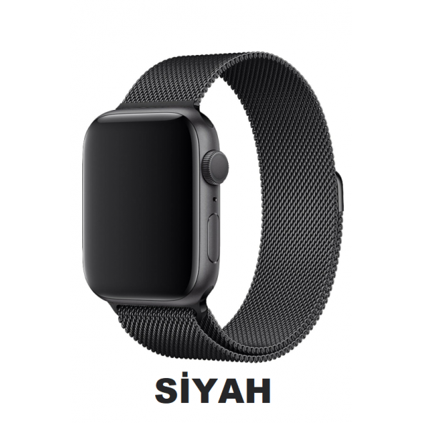 Apple Watch 8 7 6 5 4 3 SE Uyumlu 42 - 44 - 45 - 49 mm Milano Loop Çelik Örme Kordon