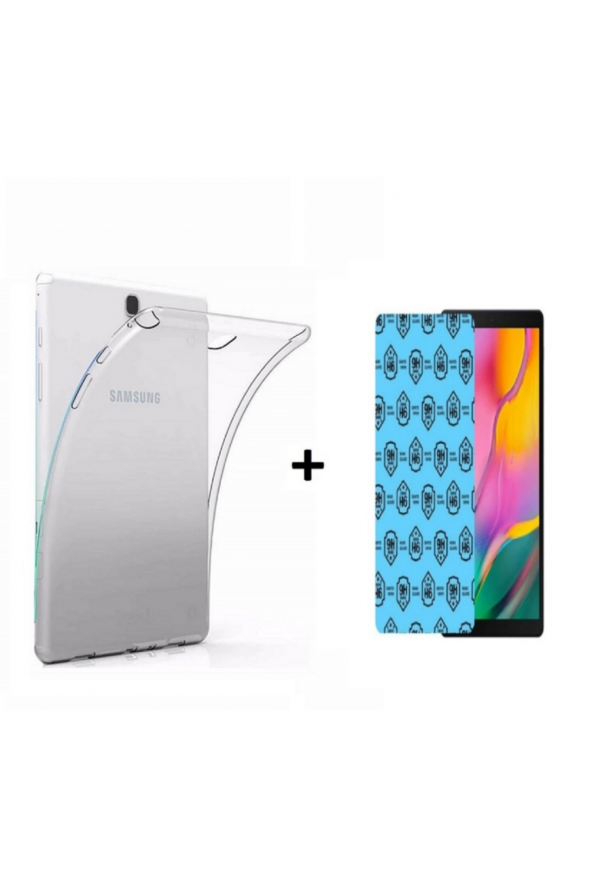 Samsung Galaxy Tab A8 SM-X200 10.5" Uyumlu Şeffaf Silikon Tablet Kılıfı ve Nano Ekran Koruyucu