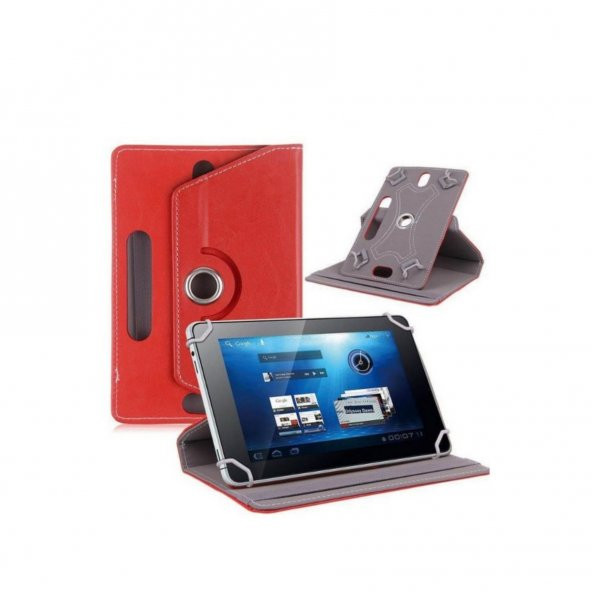 Piranha 8032 8" Uyumlu 360°Dönebilen Kapaklı Standlı Universal Tablet Kılıfı - Resim 2