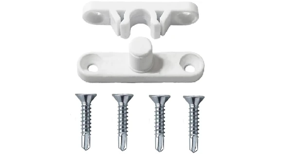 1 TAKIM BEYAZ SİNEKLİK PVC KİLİT TAKIMI İLE 4 ADET 3.9X19 YHB MATKAP UÇLU SAC VİDASI - Resim 2