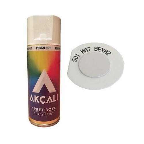AKÇALI 501 MAT BEYAZ SPREY BOYA 400 ML - 2