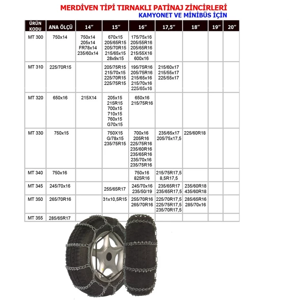 MT 230 YILDIZ PATİNAJ ZİNCİRİ/KAR ZİNCİRİ SERME - 5