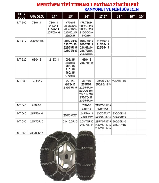 MT 240 YILDIZ PATİNAJ ZİNCİRİ/KAR ZİNCİRİ SERME - 5