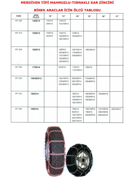 MT 220 YILDIZ PATİNAJ ZİNCİRİ/KAR ZİNCİRİ SERME - 7