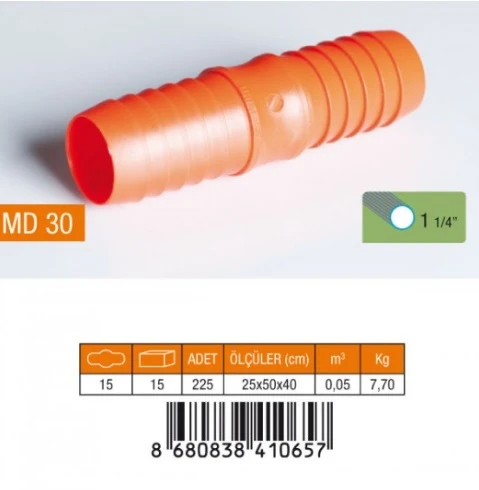 1.1/4" HORTUM EKİ PLASTİK MD30