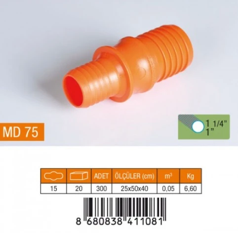 1"-1.1/4 REDÜKSİYON HORTUM EKİ PLASTİK MD75