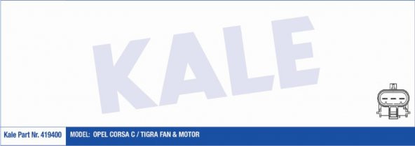 FAN MOTORU MOTOR OPEL CORSA C - TIGRA  250W 294MM - KL419400