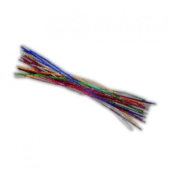 Metalik Renkli Şönil 50 Cm 25li 1 Paket Ticon 50 Cm Metalik Renkli Tüylü Tel 25 li 1 Paket - 2