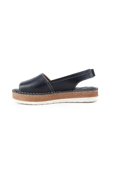 İLOZ 242352 ORTOPEDİK LASTİKLİ DERİ KADIN SANDALET - 2