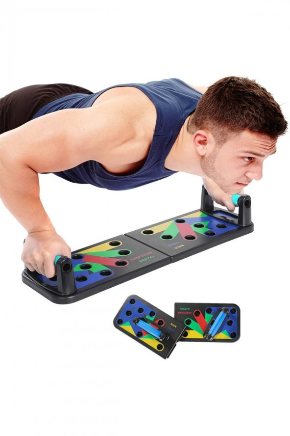 Çok Fonksiyonlu Katlanabilir Şınav Tahtası Platformu Fitness Spor Kondisyon Sağlama Aleti - 2