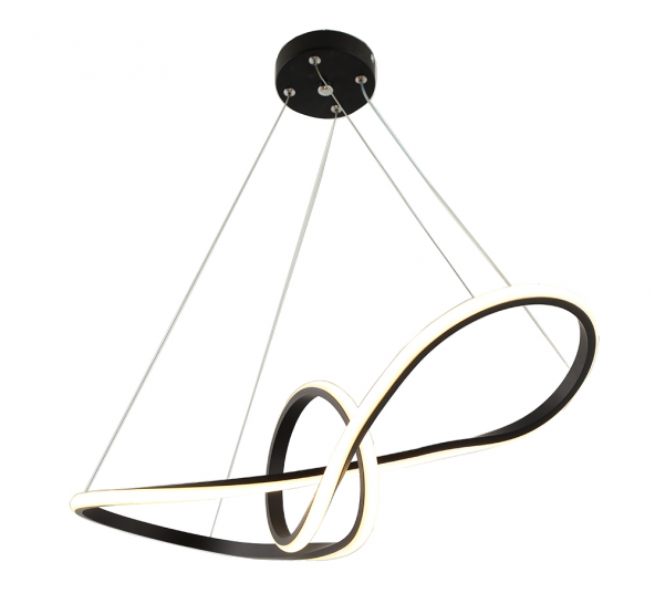 TT Aydınlatma TT002-SY  Papyon Modeli Mat Siyah Led Avize - 2